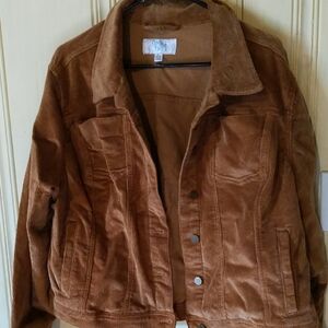 Time and Tru Brown Corduroy Jacket